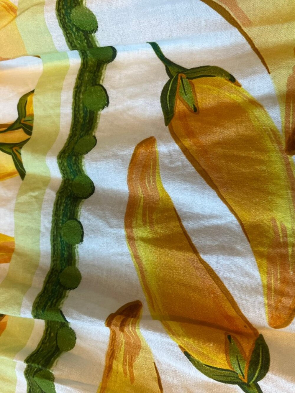 Peppers Print Linen Blend Maxi Skirt Farm Rio NWT - Picture 6 of 7